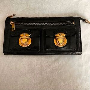 Marc Jacobs Vintage Black Long Leather Wallet